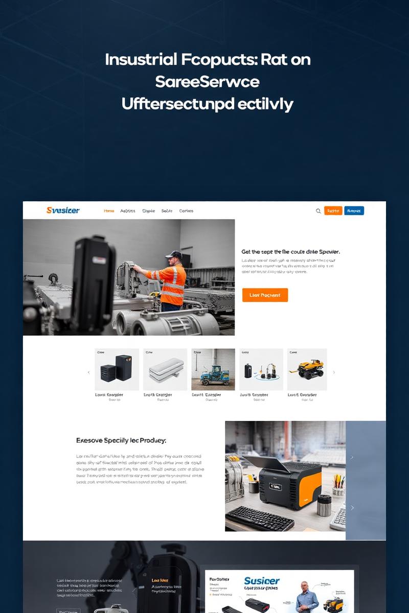 Industrial supplier B2B catalog and capabilities website