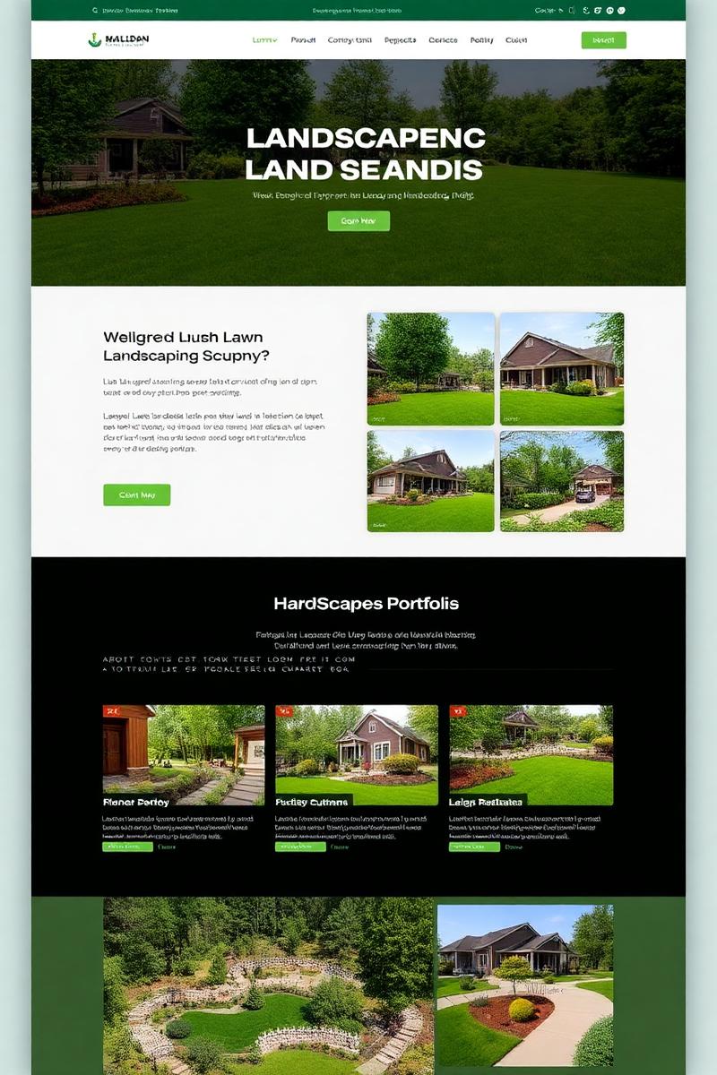 Landscaping company portfolio website