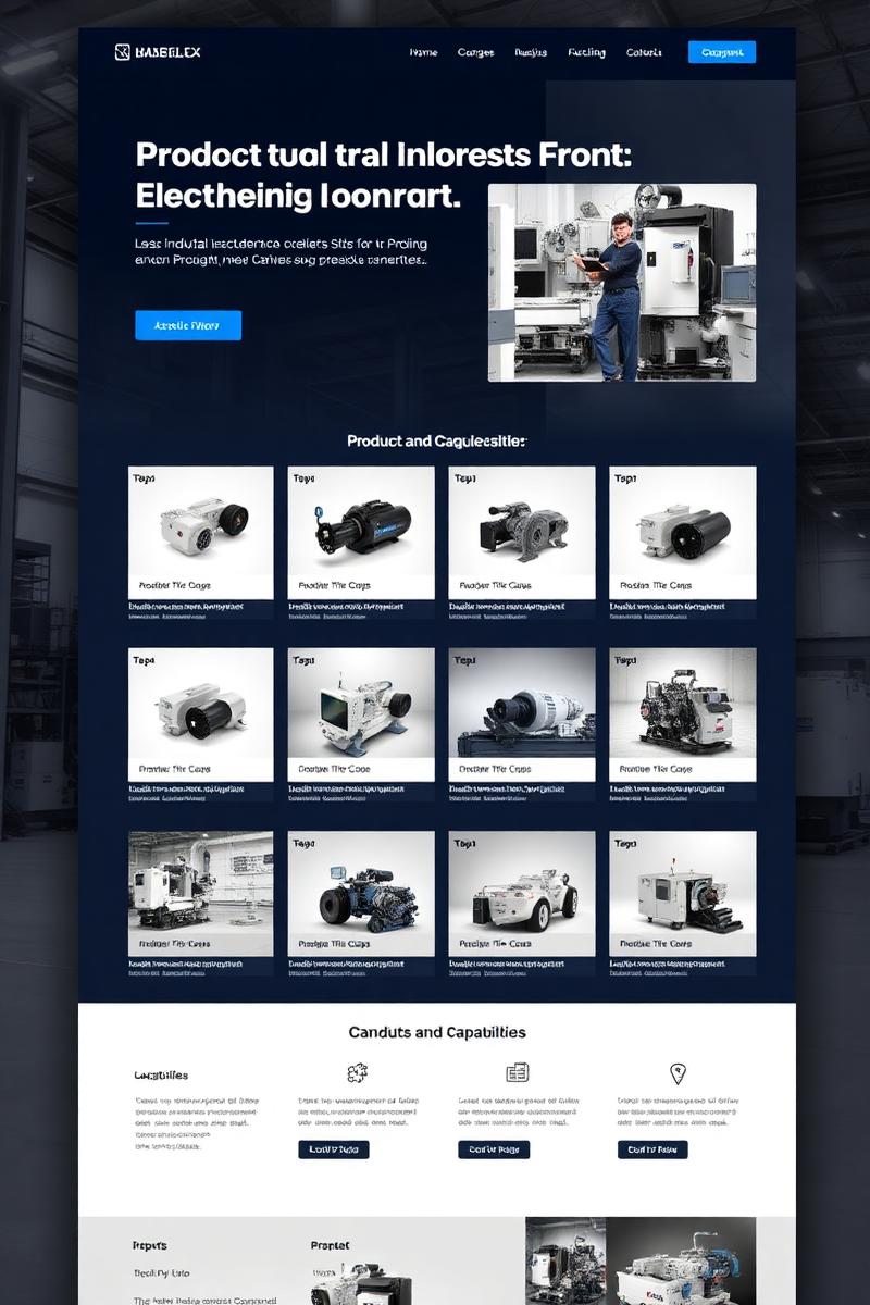 Manufacturer product catalog website
